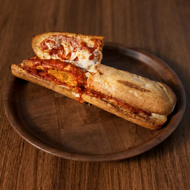 Chicken Parmesan Hot Oven Grinder.